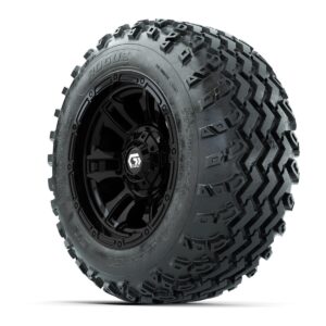 GTW® Shogun Gloss Black 12 in Wheels with 22x11.00-12 Rogue All-Terrain Tires – Full Set - Image 3