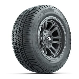 GTW® Shogun Gunmetal 12 in Wheels with 215/50-R12 Fusion S/R Steel Belt Radial Tires – Full Set - Image 2