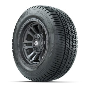 GTW® Shogun Gunmetal 12 in Wheels with 215/50-R12 Fusion S/R Steel Belt Radial Tires – Full Set - Image 3