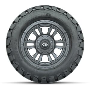 GTW® Shogun Gunmetal 12 in Wheels with 22x10-12 Timberwolf All-Terrain Tires – Full Set - Image 2