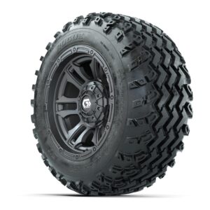 GTW® Shogun Gunmetal 12 in Wheels with 22x11.00-12 Rogue All-Terrain Tires – Full Set - Image 2