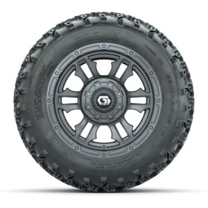 GTW® Shogun Gunmetal 12 in Wheels with 22x11.00-12 Rogue All-Terrain Tires – Full Set - Image 3