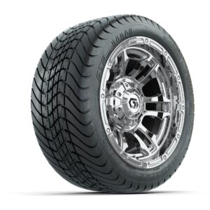 GTW® Shogun Chrome 12 in Wheels with 215/35-12 Mamba Street Tires – Full Set - Image 2