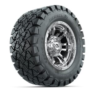 GTW® Shogun Chrome 12 in Wheels with 22x10-12 Timberwolf All-Terrain Tires – Full Set - Image 2