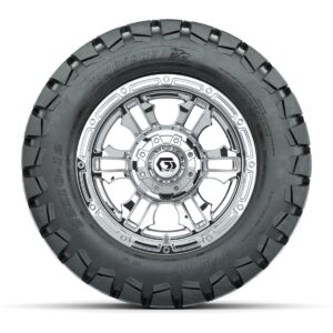 GTW® Shogun Chrome 12 in Wheels with 22x10-12 Timberwolf All-Terrain Tires – Full Set - Image 3