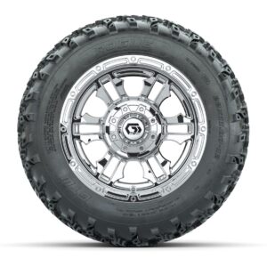 GTW® Shogun Chrome 12 in Wheels with 22x11.00-12 Rogue All-Terrain Tires – Full Set - Image 2