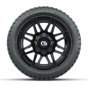 GTW® Stealth Gloss Black 12 in Wheels with 215/35-12 Mamba Street Tires – Full Set - Image 2