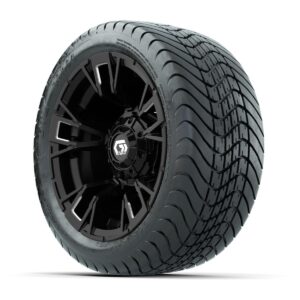 GTW® Vandal Matte Black/Machined 12 in Wheels with 215/35-12 Mamba Street Tires – Full Set - Image 3