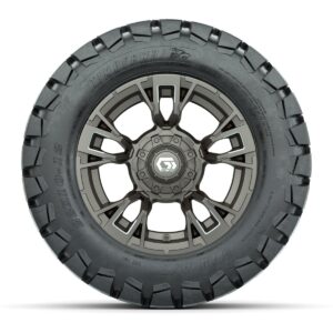 GTW® Vandal Satin Bronze/Machined 12 in Wheels with 22x10-12 Timberwolf All-Terrain Tires – Full Set - Image 3
