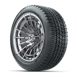 GTW® Boost Chrome 14 in Wheels with 205/30-14 Fusion Street Tires – Full Set - Image 3