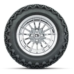 GTW® Boost Chrome 14 in Wheels with 23x10-14 Predator All-Terrain Tires – Full Set - Image 2