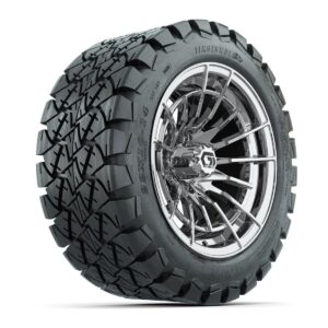 GTW® Boost Chrome 14 in Wheels with 22x10-14 Timberwolf All-Terrain Tires – Full Set - Image 3