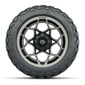 GTW® Nexus Gloss Black/Bronze 14 in Wheels with 22x10-14 Timberwolf All-Terrain Tires – Full Set - Image 3