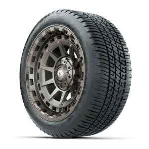 GTW® Barricade Satin Bronze 14 in Wheels with 205/30-14 Fusion Street Tires – Full Set - Image 2