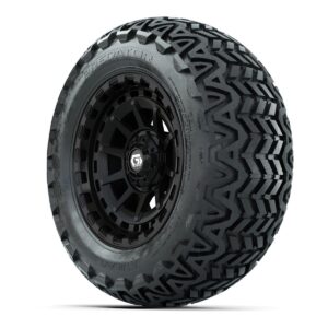 GTW® Barricade Gloss Black 14 in Wheels with 23x10-14 Predator All-Terrain Tires – Full Set - Image 2