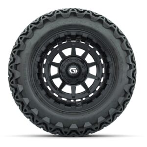 GTW® Barricade Gloss Black 14 in Wheels with 23x10-14 Predator All-Terrain Tires – Full Set - Image 3