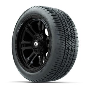 GTW® Shogun Gloss Black 14 in Wheels with 205/30-14 Fusion Street Tires – Full Set - Image 3