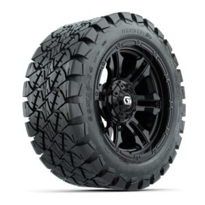 GTW® Shogun Gloss Black 14 in Wheels with 22x10-14 Timberwolf All-Terrain Tires – Full Set - Image 3