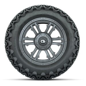 GTW® Shogun Gunmetal 14 in Wheels with 23x10-14 Predator All-Terrain Tires – Full Set - Image 2
