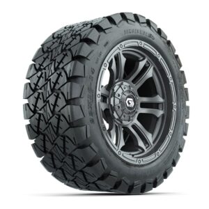 GTW® Shogun Gunmetal 14 in Wheels with 22x10-14 Timberwolf All-Terrain Tires – Full Set - Image 2