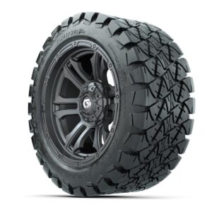 GTW® Shogun Gunmetal 14 in Wheels with 22x10-14 Timberwolf All-Terrain Tires – Full Set - Image 3