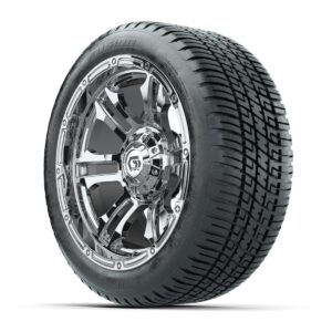 GTW® Shogun Chrome 14 in Wheels with 205/30-14 Fusion Street Tires – Full Set - Image 2
