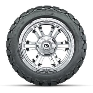 GTW® Shogun Chrome 14 in Wheels with 22x10-14 Timberwolf All-Terrain Tires – Full Set - Image 2