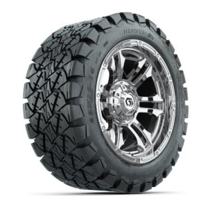 GTW® Shogun Chrome 14 in Wheels with 22x10-14 Timberwolf All-Terrain Tires – Full Set - Image 3