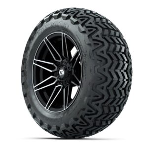 GTW® Stealth Gloss Black/Machined 14 in Wheels with 23x10-14 Predator All-Terrain Tires – Full Set - Image 2