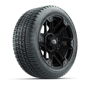 GTW® Graffiti Gloss Black 14 in Wheels with 205/30-14 Fusion Street Tires – Full Set - Image 3
