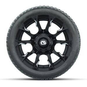 GTW® Diablo Gloss Black/Machined 14 in Wheels with 205/30-14 Fusion Street Tires – Full Set - Image 2