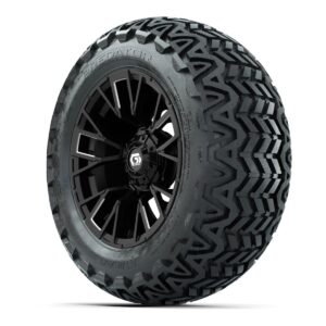 GTW® Vandal Matte Black/Machined 14 in Wheels with 23x10-14 Predator All-Terrain Tires – Full Set - Image 3