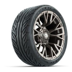 GTW® Vandal Satin Bronze/Machined 14 in Wheels with 205/40-R14 Fusion GTR Steel Belted Street Tires – Full Set - Image 3