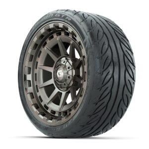 GTW® Barricade Satin Bronze 15 in Wheels with 215/40-R15 Fusion GTR Steel Belted Street Tires – Full Set - Image 2