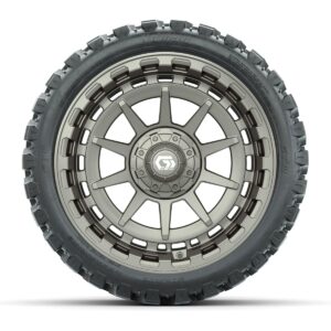 GTW® Barricade Satin Bronze 15 in Wheels with 215/40-R15 Fusion GTR Steel Belted Street Tires – Full Set - Image 3