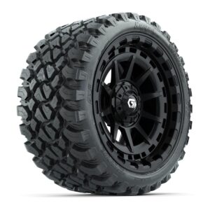 GTW® Barricade Gloss Black 15 in Wheels with 23x10-R15 Nomad Steel Belted Radial All-Terrain Tires – Full Set - Image 2