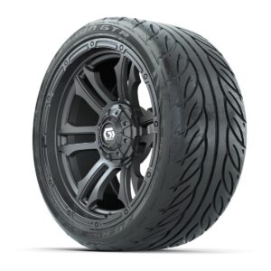 GTW® Shogun Gunmetal 15 in Wheels with 215/40-R15 Fusion GTR Steel Belted Street Tires – Full Set - Image 2