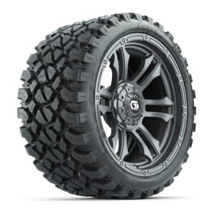 GTW® Shogun Gunmetal 15 in Wheels with 23x10-R15 Nomad Steel Belted Radial All-Terrain Tires – Full Set - Image 3