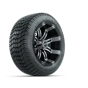 12” GTW Tempest Black and Machined Wheels with Excel Lo-Profile Street Tires – Set of 4 - Image 2