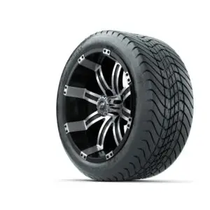 14” GTW Tempest Black and Machined Wheels with GTW Mamba Street Tires – Set of 4 - Image 2