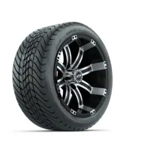 14” GTW Tempest Black and Machined Wheels with GTW Mamba Street Tires – Set of 4 - Image 3