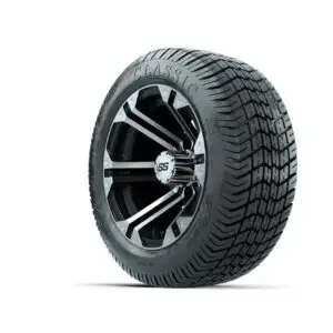 12” GTW Specter Black and Machined Wheels with Excel Lo-Pro Street Tires – Set of 4 - Image 3