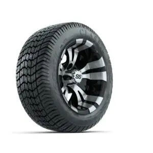 12” GTW Vampire Black and Machined Wheels with Excel Lo-Pro Street Tires – Set of 4 - Image 2