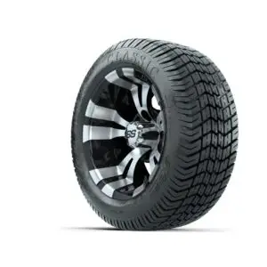 12” GTW Vampire Black and Machined Wheels with Excel Lo-Pro Street Tires – Set of 4 - Image 3