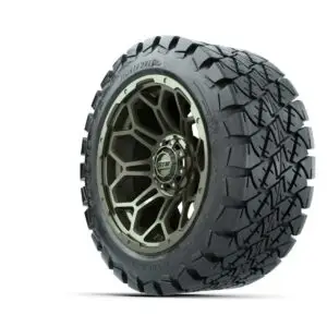 14” GTW Bravo Matte Recon Green Wheels with 22” Timberwolf Mud Tires – Set of 4 - Image 3