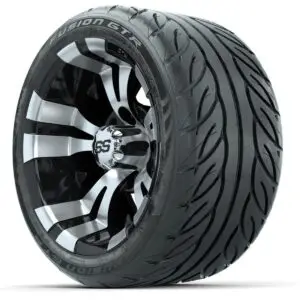 12” GTW Vampire Machined/Black Wheels with Fusion GTR Street Tires – Set of 4 - Image 3