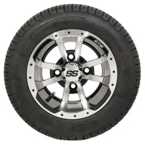 GTW Storm Trooper Black and Machined Wheels with 18in Fusion DOT Approved Street Tires - 10 Inch - Image 2