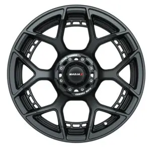 Set of (4) 15" MadJax® Flow Form Evolution Matte Black Wheels with GTW® Fusion GTR Street Tires - Image 7