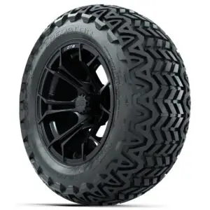 GTW Spyder Matte Black 14 in Wheels with 23x10-14 GTW Predator All-Terrain Tires – Full Set - Image 2