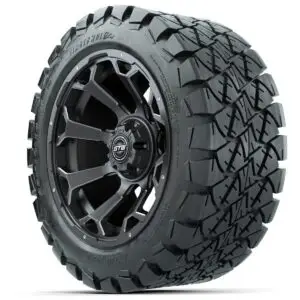 Set of (4) 14 in GTW Raven Wheels with 22x10-14 GTW Timberwolf All-Terrain Tires - Image 2